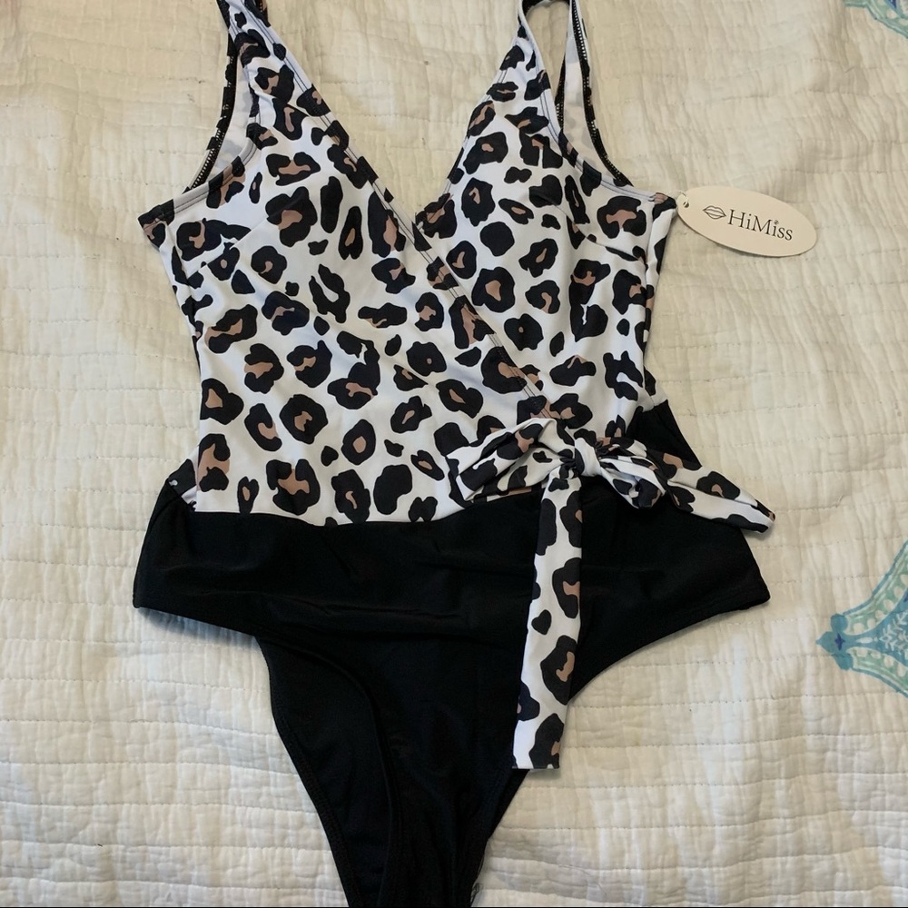 Leopard one piece swimsuit